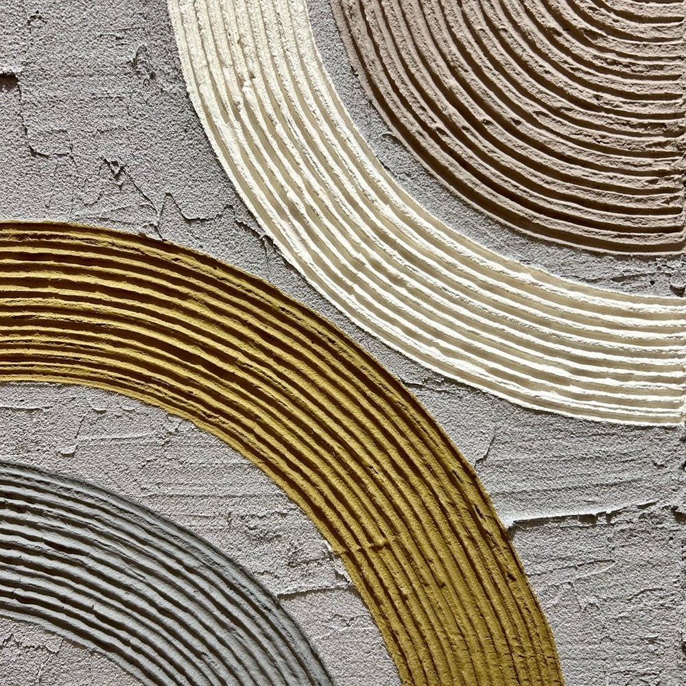 Concrete Geometric Painting on Canvas by Molly Dexter, Seneca Avenue Arts. - Picture 5 of 9